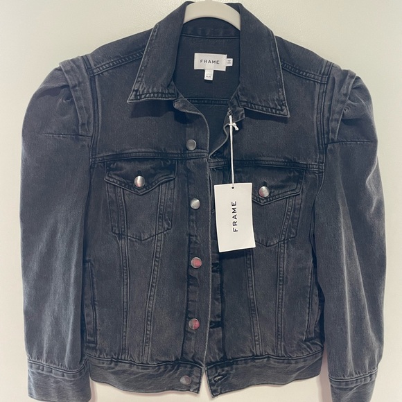 Frame Rosette-Sleeve Denim Jacket (Ozone) - Size M - Picture 7 of 11